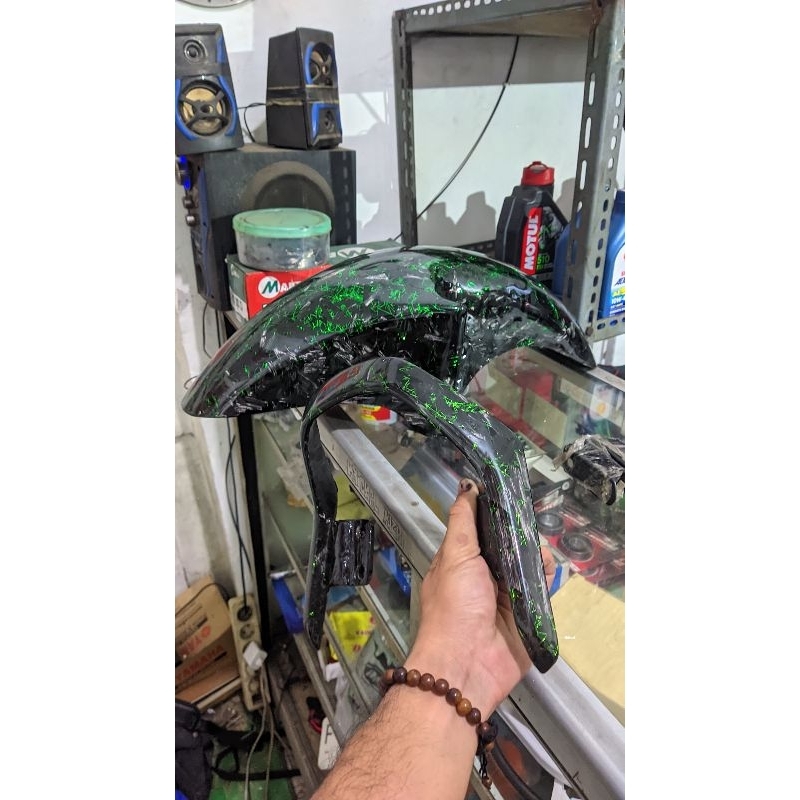 sapkboe ninja R/SS karbon forged serat hijau