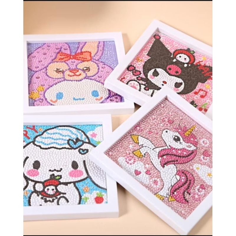 

Diamond painting stiker DIY | Stiker montek diamont 1 set viral | tempelan manik + bingkai