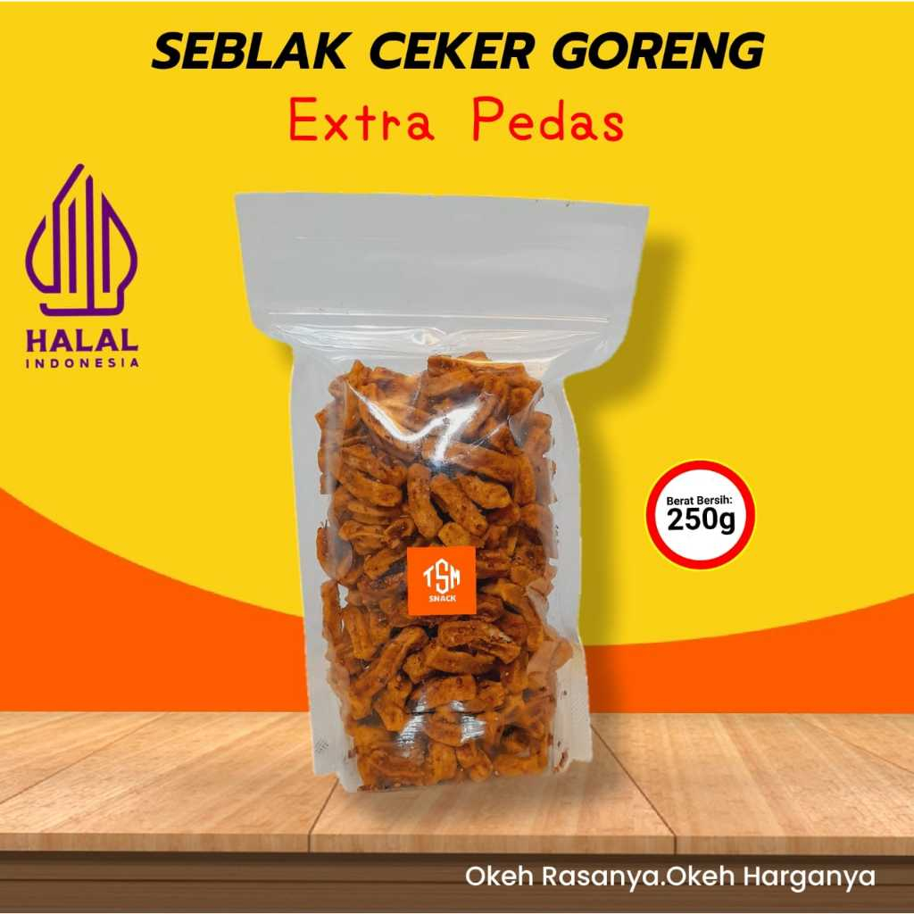 

Seblak Ceker Extra Pedas 250 Grm Gurih Renyah - Cemilan Khas Tasik