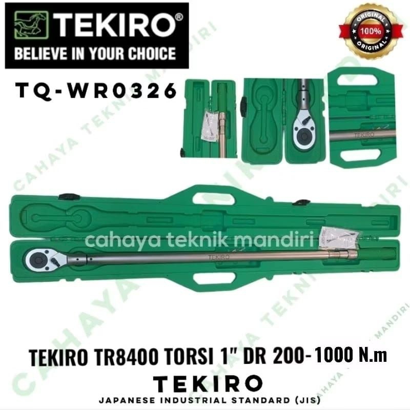 TEKIRO TR8400 kunci torsi 1 inch torque wrench 200 - 1000 Nm