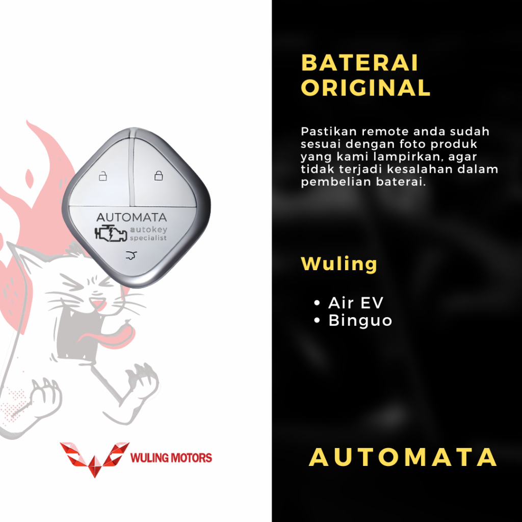 Baterai Remote Wuling Binguo EV Air EV Original Panasonic