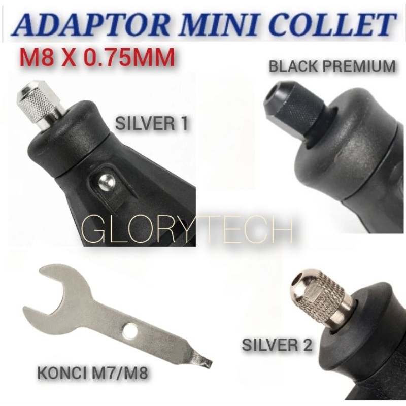 Adaptor Chuck kepala Bor mini M8 M7