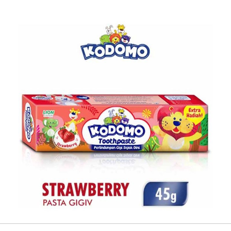KODOMO Pasta gigi Anak Strawberry 45g - Odol Bayi