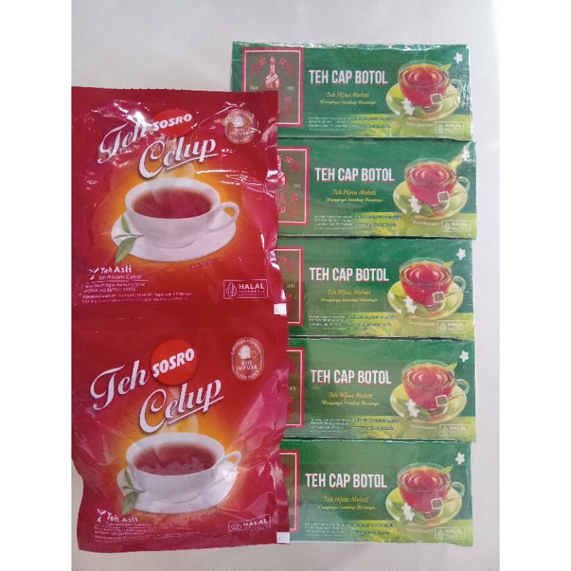 

[GRATIS 2 PACK TEH SOSRO] TIAP BELI TEH CAP BOTOP CELUP 1 SLOP @15'S TERMURAH