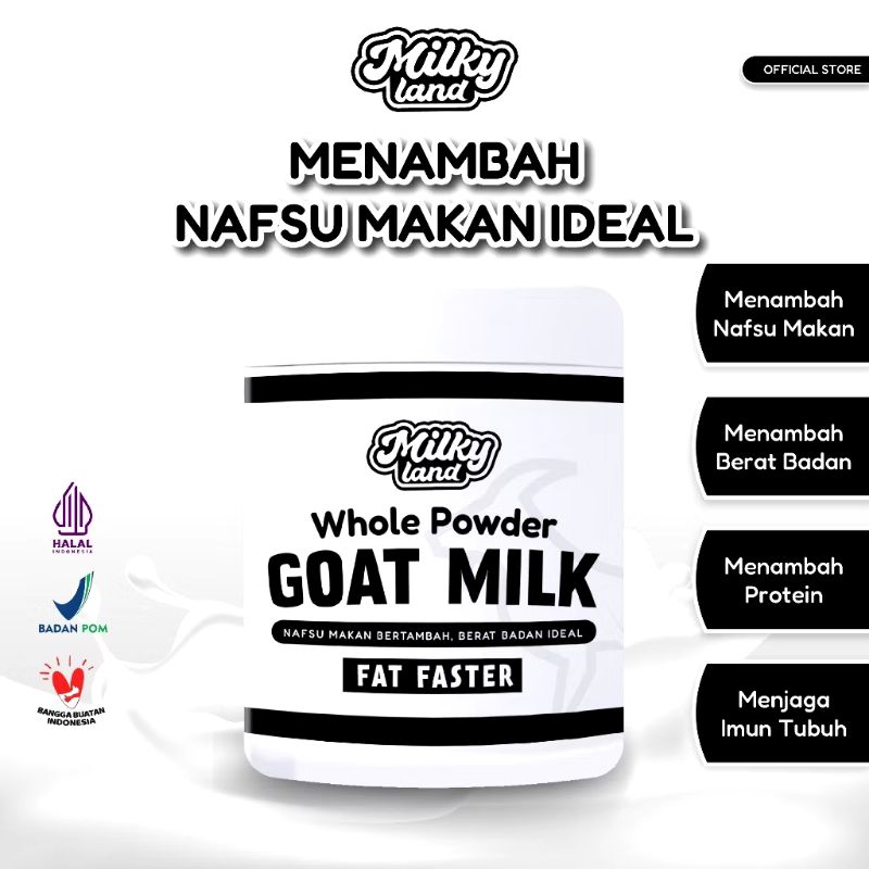 

Susu Kambing Etawa Fat Faster Penggemuk Toples 500g MilkyLand