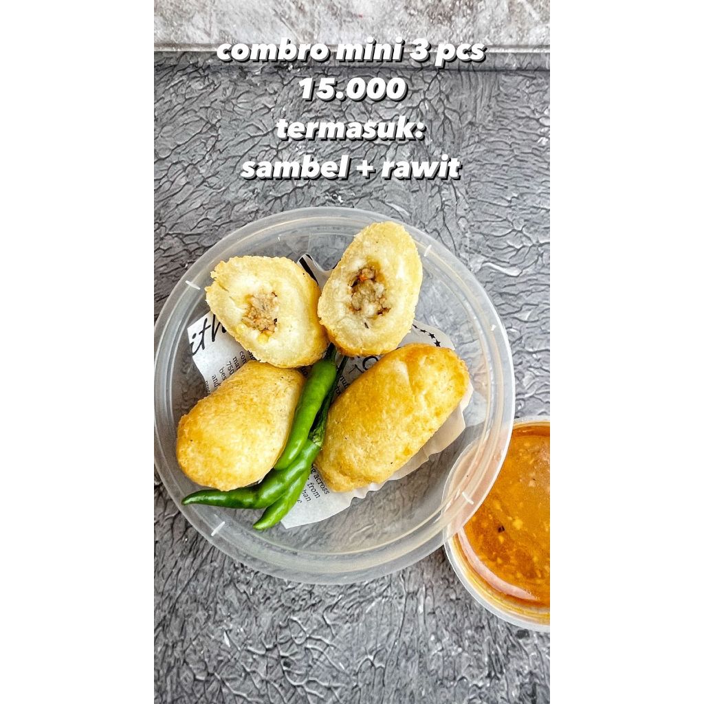 

Combro Mini - Ready To Eat - 3 pcs - Ready Setiap Hari