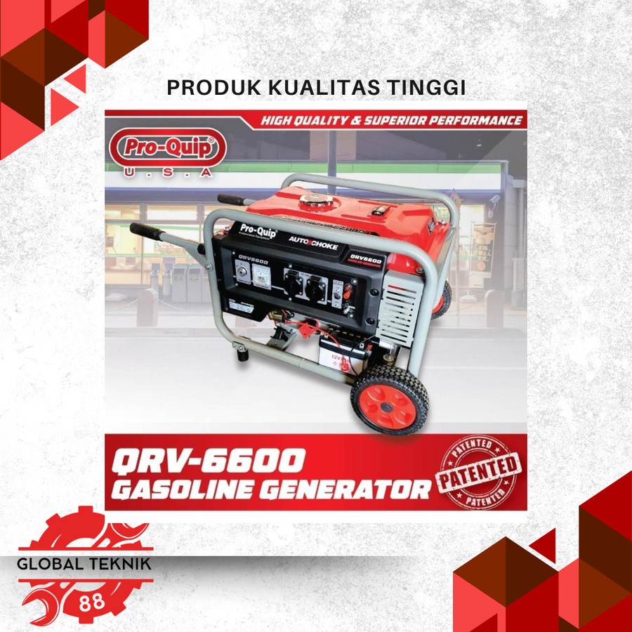 PROQUIP QRV 6600 GENERATOR LISTRIK 4tak QRV6600 3300Watt MESIN GENSET