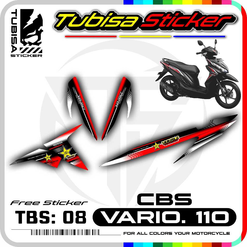 Sticker Striping Variasi Vario 110 - Stiker Sticker Striping Variasi Motor Vario 110 Cbs. TBS.08