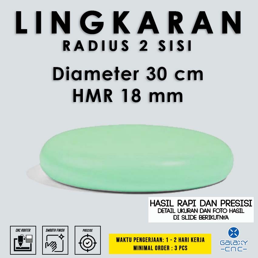 Lingkaran 30 cm radius 2 sisi - HMR 18 mm