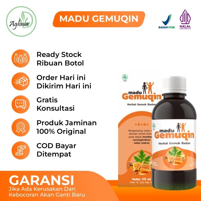 

Madu Herbal Gemuk Badan GEMUQIN Penambah Berat Badan Dan Nafsu Makan