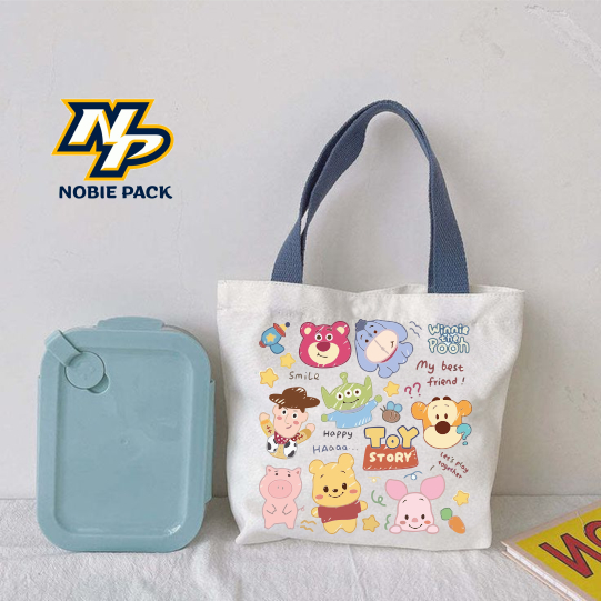 [NOBIE PACK] TOTEBAG MINI LOTSO /TAS SOUVENIR /TAS BEKAL cocok untuk souvenir ulang tahun dan bekal 