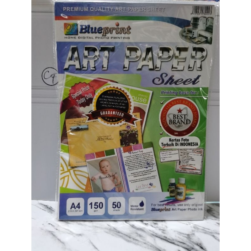 Blue Print Art Paper A4 | Kertas Foto