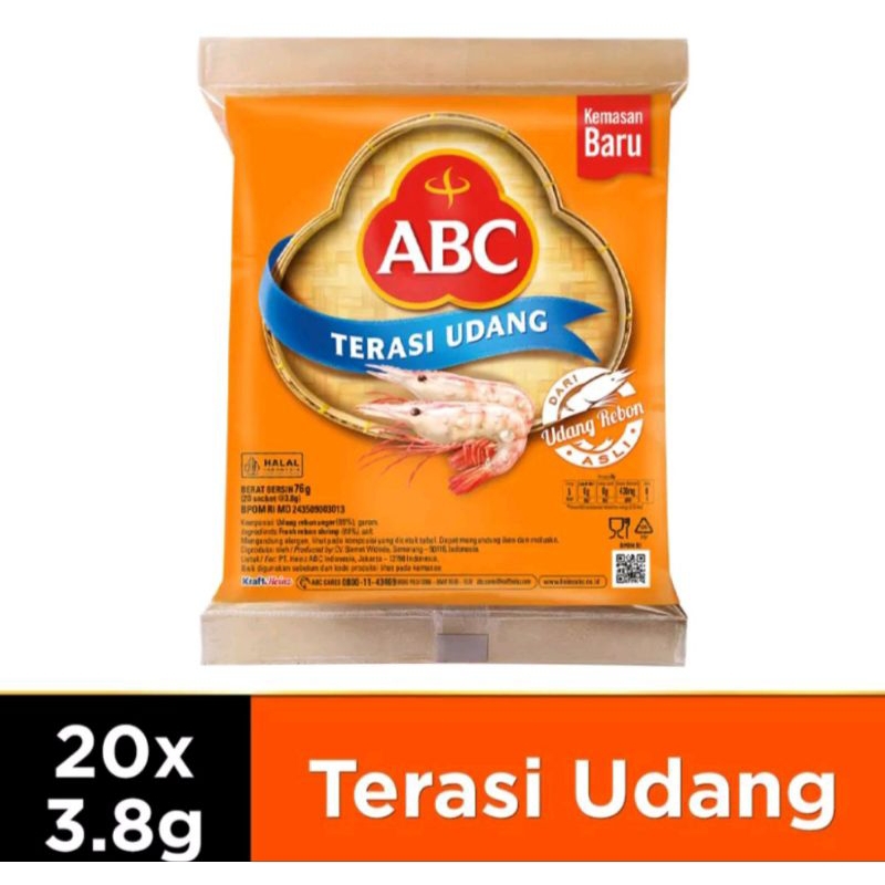 

ABC trasi udang 1pak isi 20x3.8
