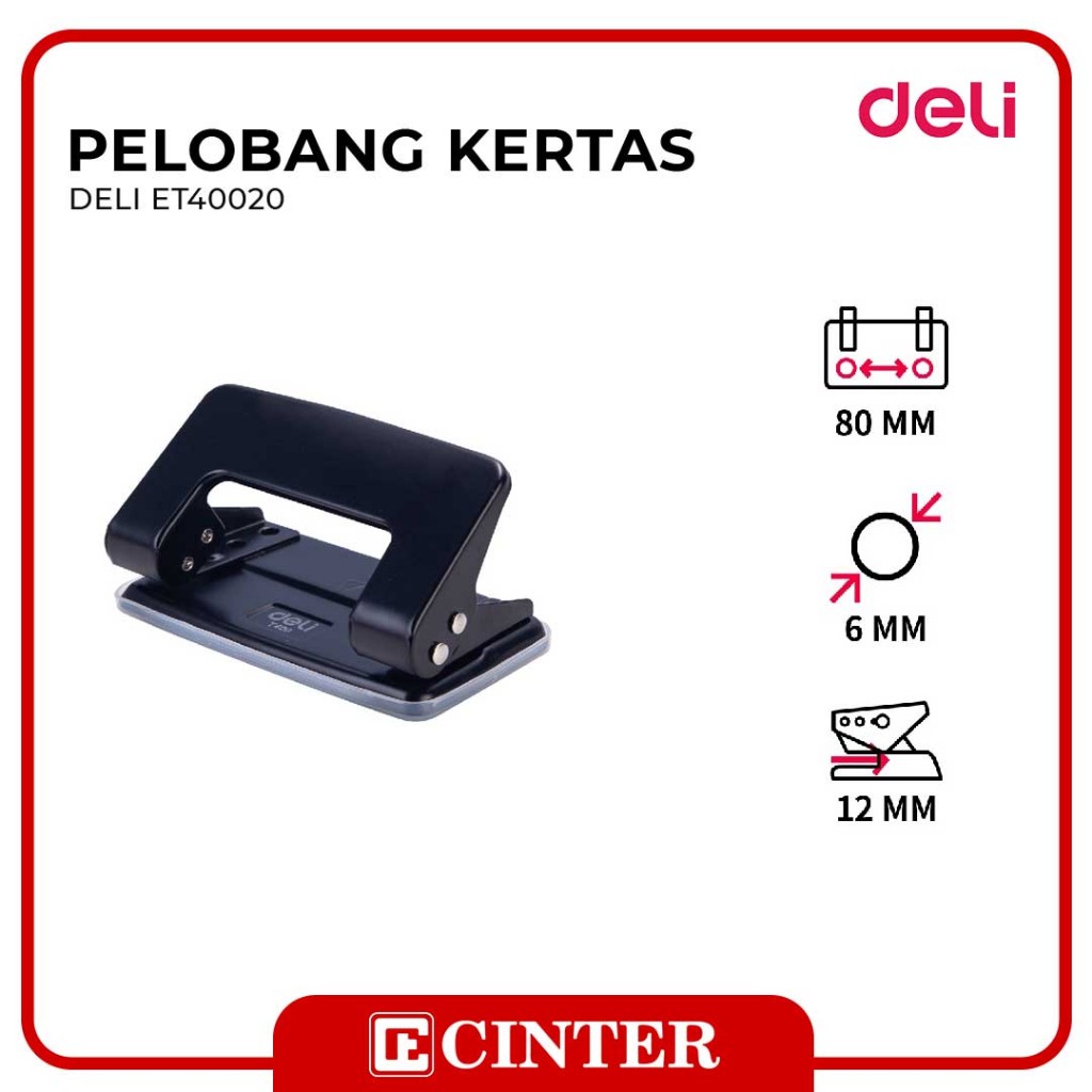 

DELI - PELOBANG KERTAS / PEMBOLONG KERTAS 2 HOLE ET40020