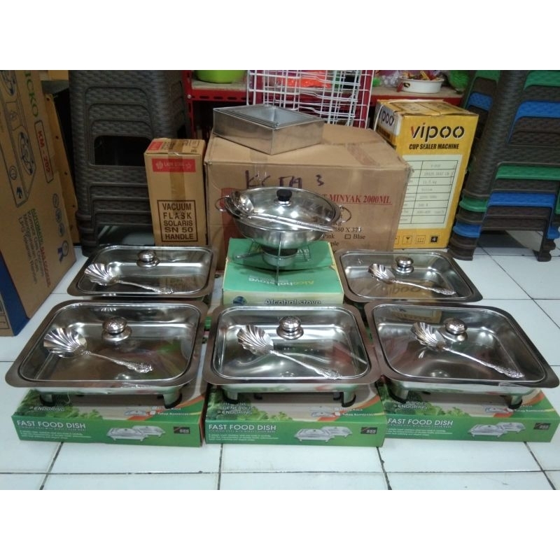 prasmanan set tutup kaca