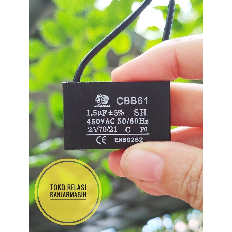Kapasitor 1,5uf 450V/ kapasitor kipas angin/kapasitor 1,5 mf/ Kapasitor 2mf 450V/kapasitor 2uf