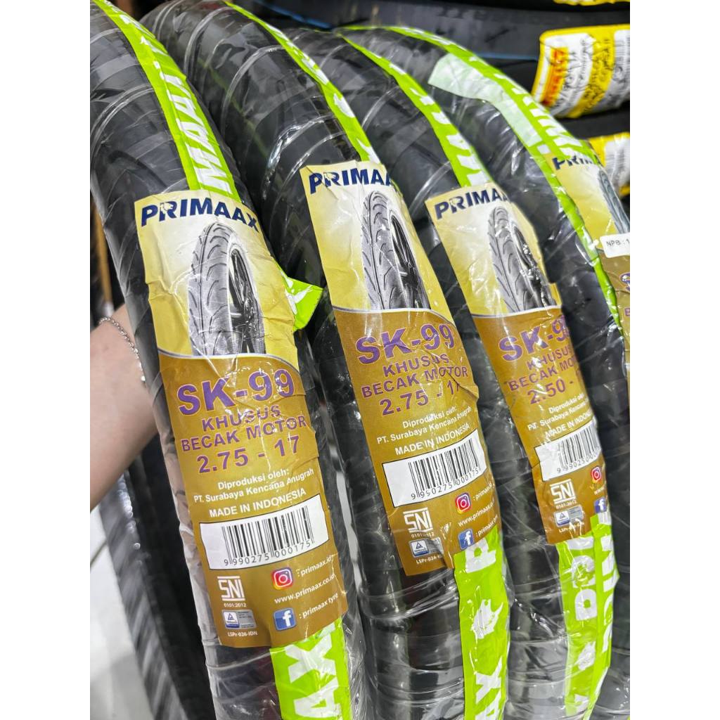 Ban primaax sk 99 275-17 dan 250-17 tubetype ban revo supra jupiter fizr vega ring 17 (bukan tubeles