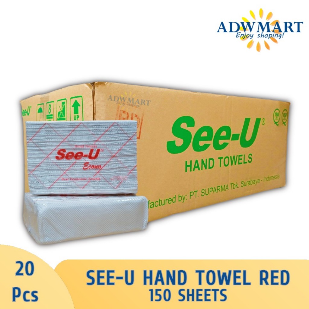 [1 DUS] Tissue See U Hand Towel Red tissue tangan hand towel