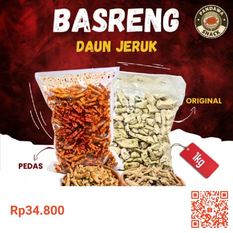 

basreng pedas daun jeruk(bakso goreng)