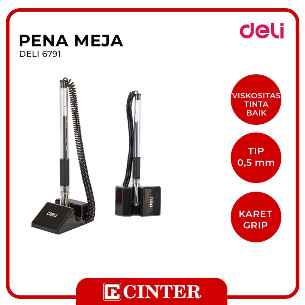 

DELI - BOLLPOIN / PULPEN / PEN / PENA MEJA BERPUTAR 180 DERAJAT 6791