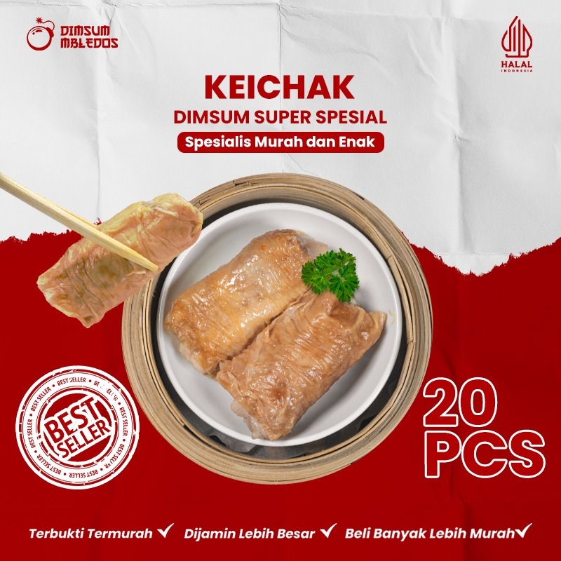

Dimsum Keichak / Kaicak Isi 20 Pcs - Frozen Food Halal Mbledos Grosir Pack