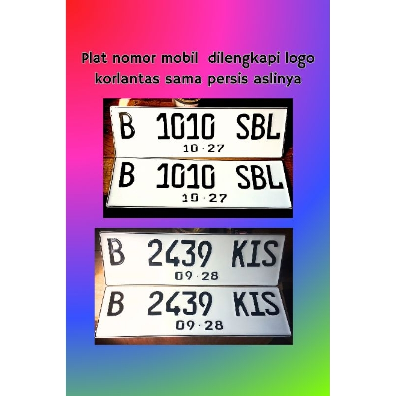 Plat Mobil Font Baru dan Font Standar