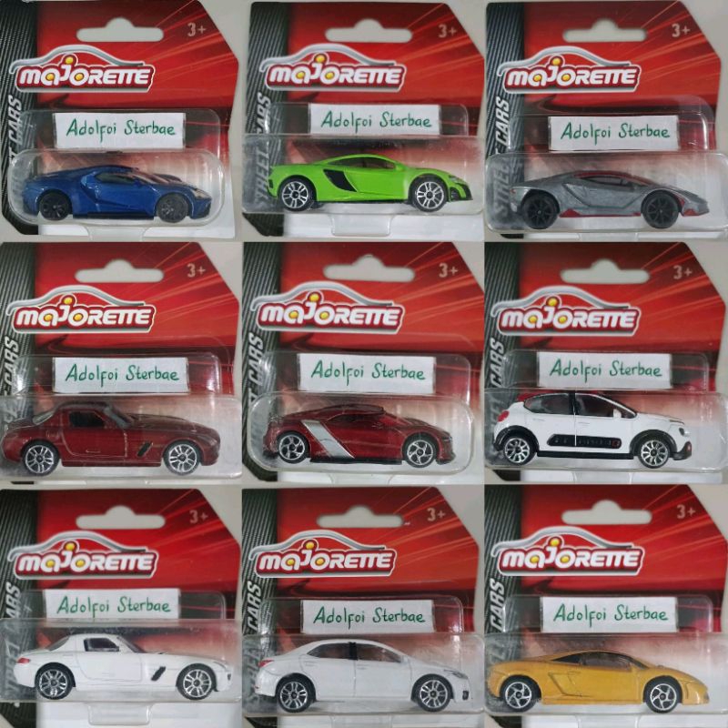 majorette street cars mercedes-benz SLS mclaren 675 LT Lamborghini gallardo renault alpine A110-50 F
