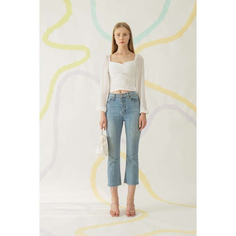 Oudre Leona top in white preloved