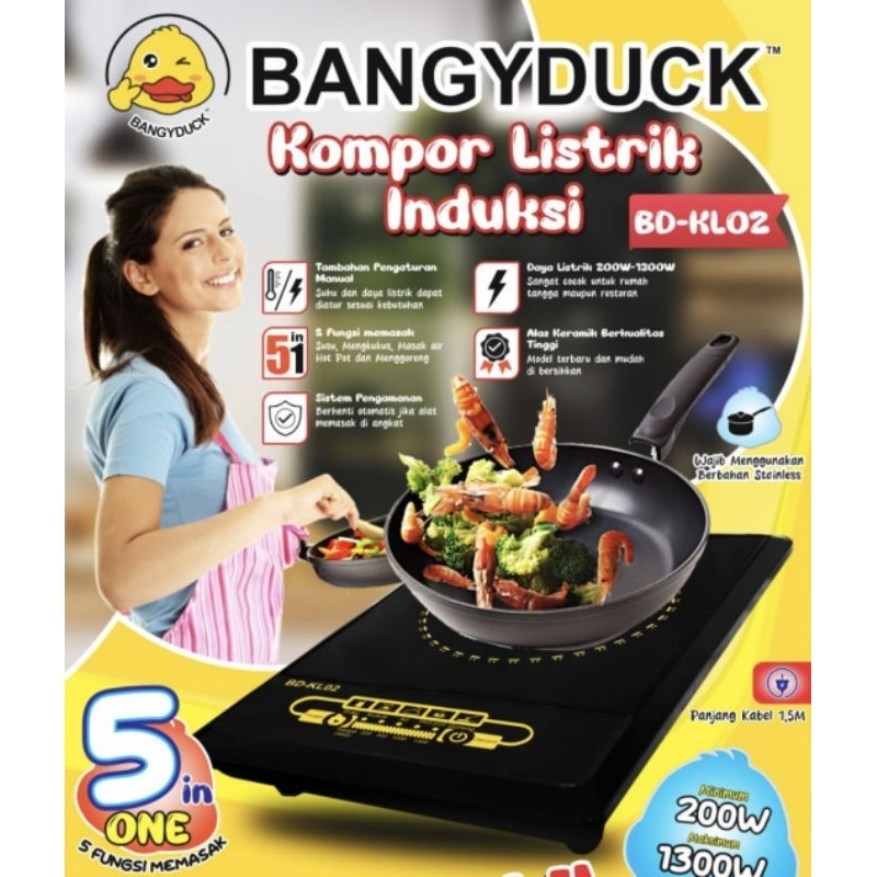 KOMPOR INDUKSI LOW WATT BANGYDUCK BD-KL02 KOMPOR LISTRIK INDUKSI WATT RENDAH KOMPOR LISTRIK