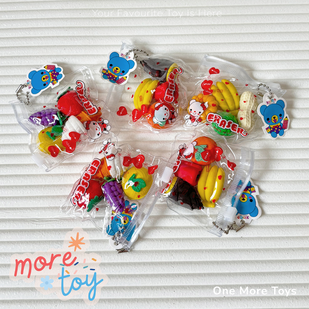 

MORETOYS - Kids Fruit Eraser Penghapus Bentuk Buah Lucu Anak Isi Souvenir Hampers
