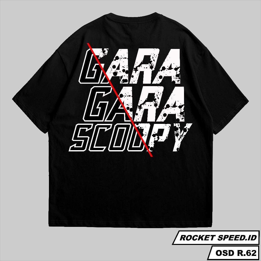 Kaos Racing Pria Wanita Gara Gara SCOOPY T Shirt Baju Distro Cowok Cewek