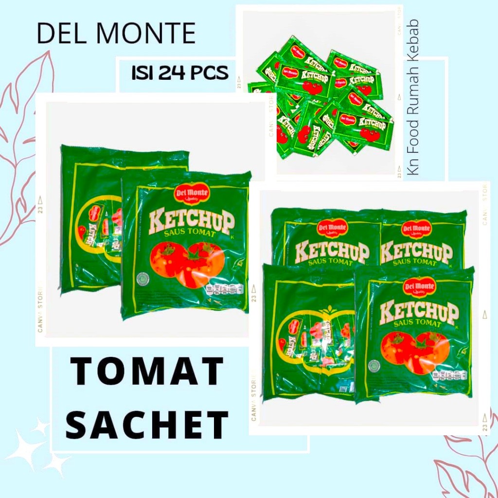 

Saus Tomat delmonte Sachet isi 24 pcs Saus Tomat Ketcup Delmonte Sachet 1 plastik isi 24 sachet