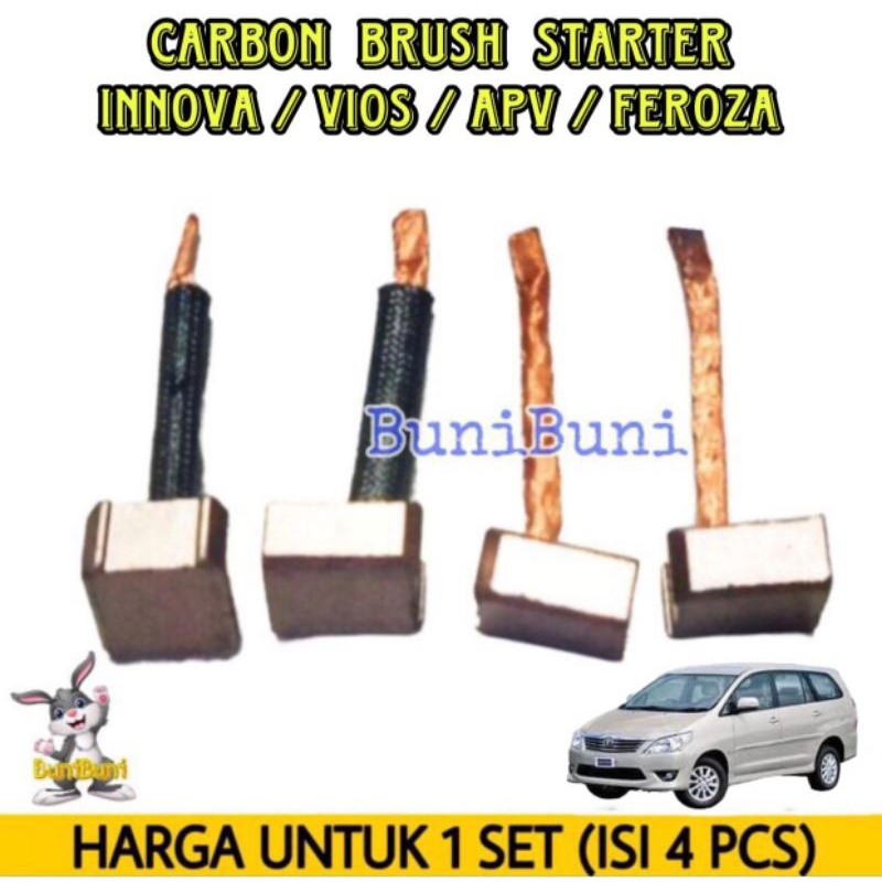 RB CARBON BRUSH STARTER INNOVA FS 127 - Kul Cool Arang Dinamo Stater Mobil INNOVA / APV / VIOS /