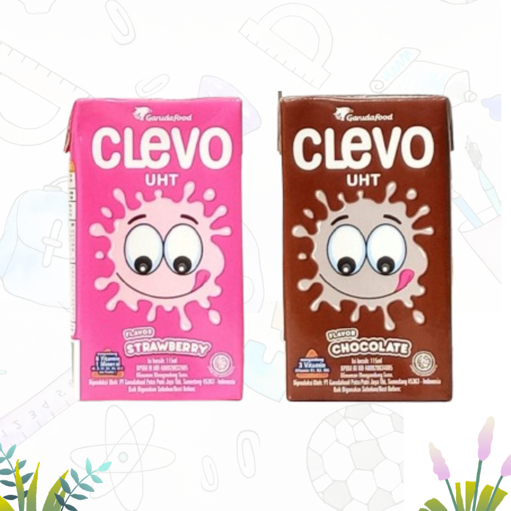 

Susu Clevo Susu UHT Rasa Coklat & Stroberi 3x115ml (PCS)