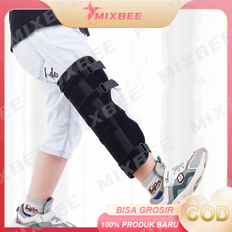Penyangga Kaki dan Lutut Anak Adjustable Alat Bantu Rehabilitasi Cedera Lutut Hitam