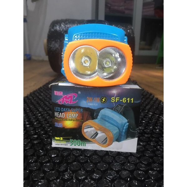 Senter Kepala LED Mini Putih / Kuning HEAD LAMP SENTER KEPALA nyala lampu kuning nyala lampu putih