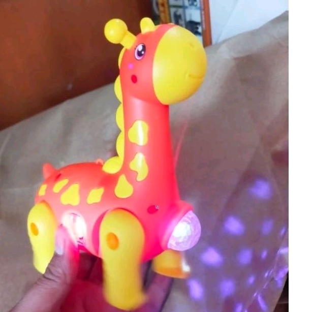 Mainan anak hewan jerapah jalan murah