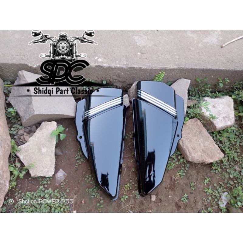 Bok cover Aki Tutup Accu Yamaha RX King New RX K RX Special list Krhome Crhome Krom warna Hitam