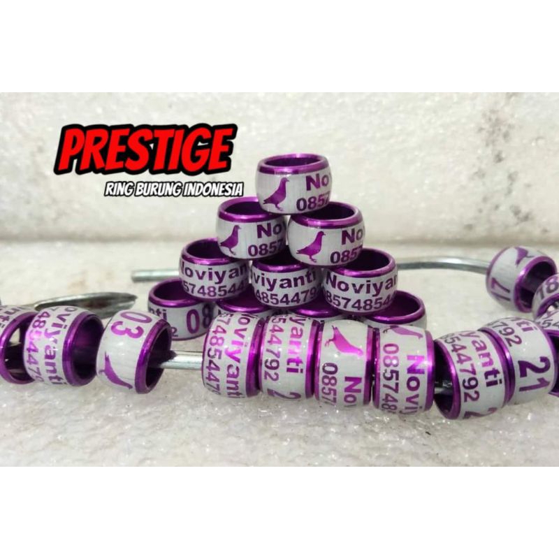 RING MERPATI  MODEL DONAT WINNER+LOGO BISA CUSTOM NAMA,NO HP,DLL