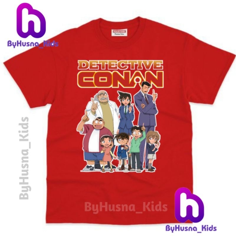 BAJU ANAK KAOS ANAK DETEKTIF CONAN DETECTIVE CONAN ATASAN ANAK UNISEX BAHAN PREMIUM