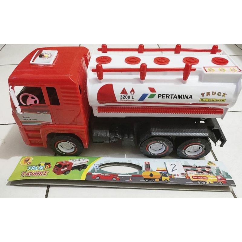 Mainan mobil Truk Tangki Pertamina Shell JUMBO