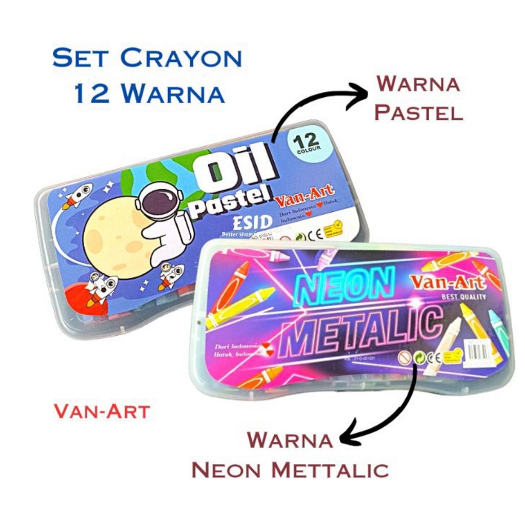 

Vanart Oil Pastel 12 Warna 010212 - Crayon Murah Vanart