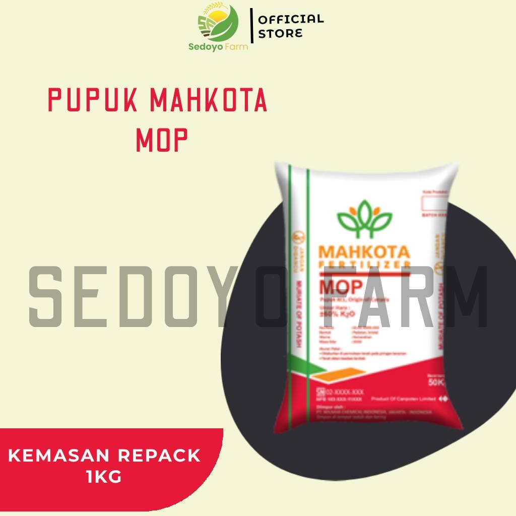 PUPUK KCL MAHKOTA Fertilizer Origin CANADA Kemasan REPACK 1 kg