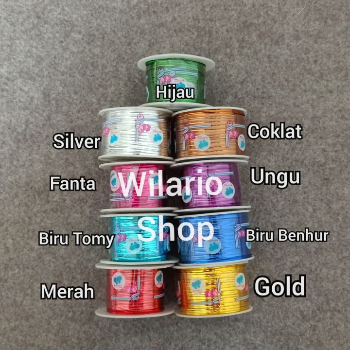 

DISKON SPESIAL PITA KAWAT SOUVENIR 1 YARD PITA KAWAT METALIK KAWAT PENGIKAT SOUVENIR