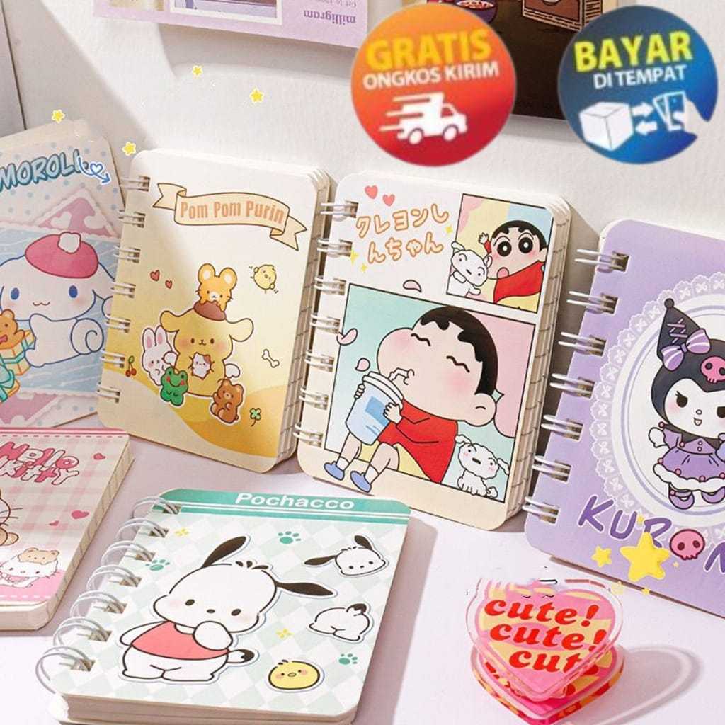 

MIKADO - KP179 BUKU TULIS MINI A7 MOTIF KARTUN NOTEBOOKING A7 MINI CARTOON MINI BOOK NOTEPAD KARAKTER BUKU LUCU BUKU KARAKTER BUKU TULIS RING MEMO KECIL MURAH IMPORT
