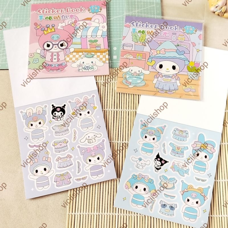 

Stiker Buku Tempel Baju Karakter Lucu/Mainan Sticker Orang Orangan/Mainan Anak Perempuan