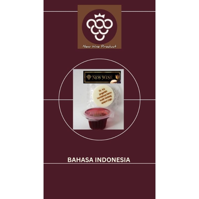 

Anggur Perjamuan Kudus Premium Cup + Hosti Ayat (Indonesia) Isi 1,5,10