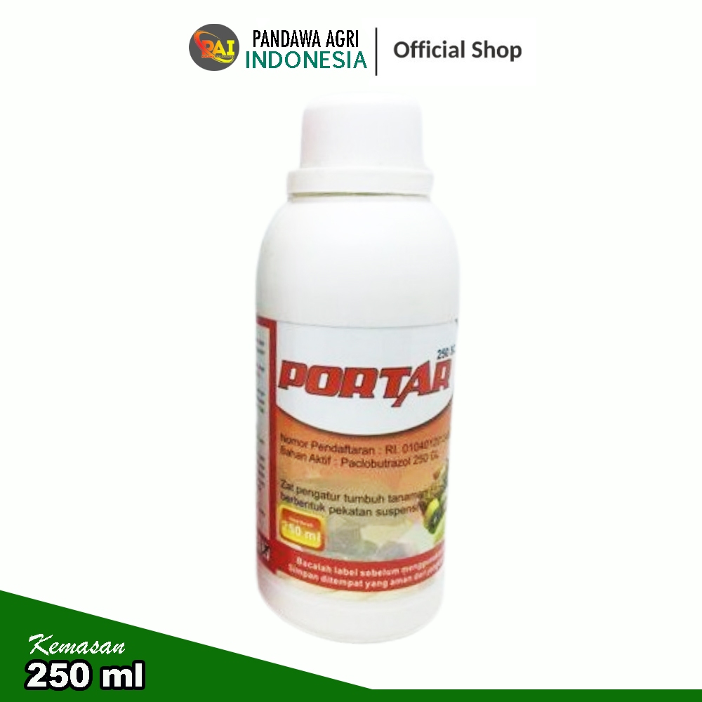 PORTAR 250SC 250ml, Paclobutrazol, ZPT perangsang bunga pemacu buah durian,mangga,kelengkeng,apel,dl