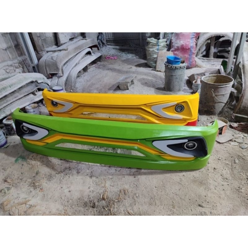Bemper truk jet bus + lampu universal. ( fiber )