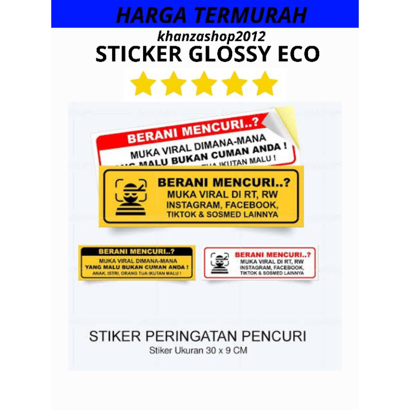 

STICKER MURAH Harga Satuan